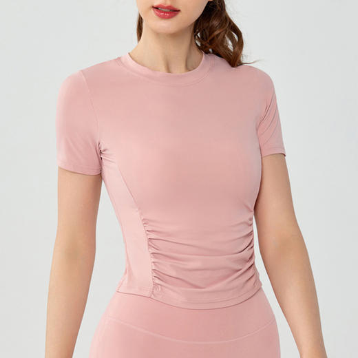 BWELL前幅褶皱短袖T恤BWY7671 商品图2