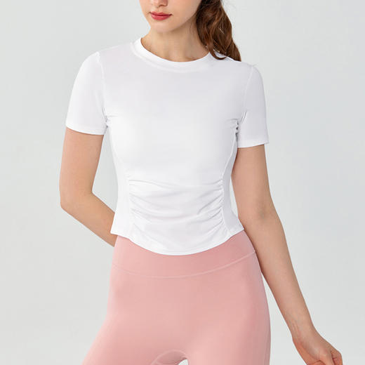 BWELL前幅褶皱短袖T恤BWY7671 商品图3