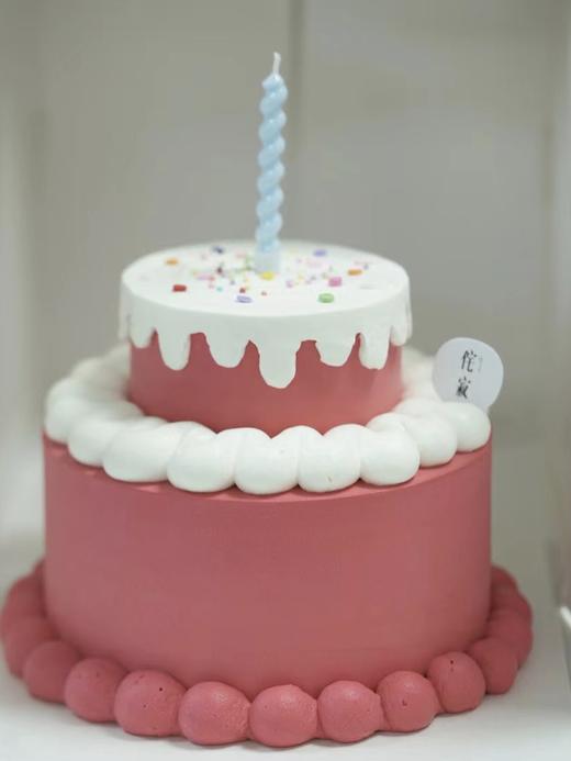 【客定】简约小双层蛋糕0019 商品图0