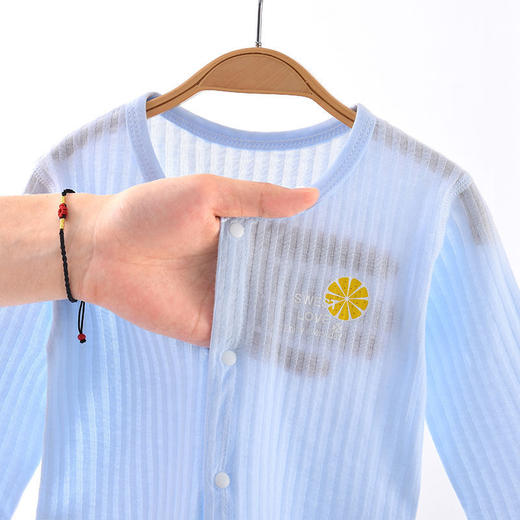 【轻薄透气 清凉一夏】新生儿无骨纯棉空调服套装男宝宝秋季提花家居服婴幼儿睡衣夏薄款 商品图2