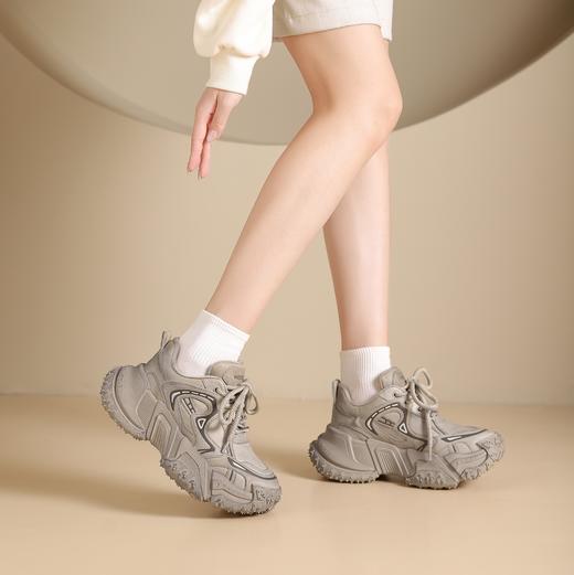 westory2024年秋季新款超轻厚底系带舒适透气老爹鞋W24CM74751 商品图4