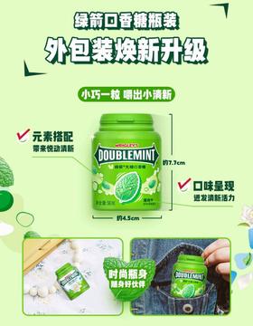 绿箭无糖口香糖薄荷味56g