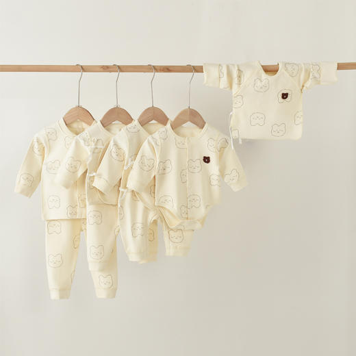 【新生婴儿分体套装】纯棉宝宝秋衣秋裤初生儿和尚满月服四季睡衣无骨 商品图3