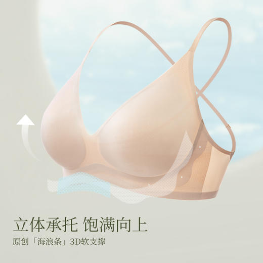 素肌良品 美背内衣2024新款夏薄小胸聚拢显大露背隐形无痕文胸u型-AMX265 商品图4