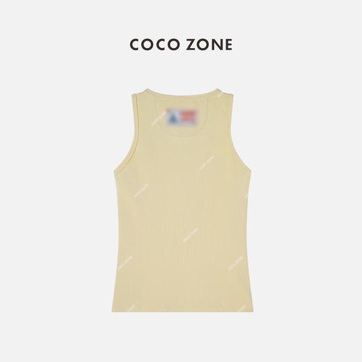 COCO ZONE 2024美式圆领工字背心螺旋纹休闲风无袖T恤24C10262 商品图5