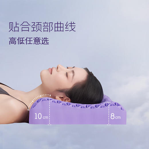 翼眠非乳胶枕舒适睡眠格子枕头芯无压枕透气高低波浪形颈椎枕头经典枕 商品图10