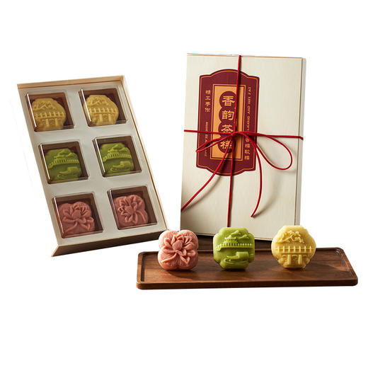 中式手工糕点食品伴手礼零食茶糕点心营养水果味雪媚娘绿豆糕批发 商品图3