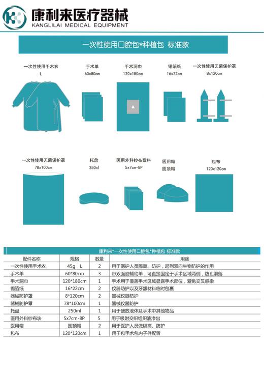 一次性使用口腔包（康利来 手术包） 商品图0