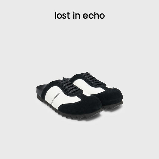 卢昱晓同款lost in echo2024秋季新款休闲德训包头一脚蹬牛皮勃肯鞋外穿拖鞋 商品图0
