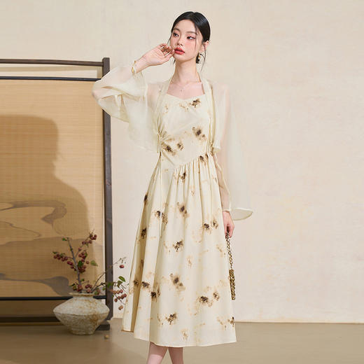 西遇慵懒感国风女士长袖套装夏季新款宽松防晒显瘦透气两件套D1641461 商品图3