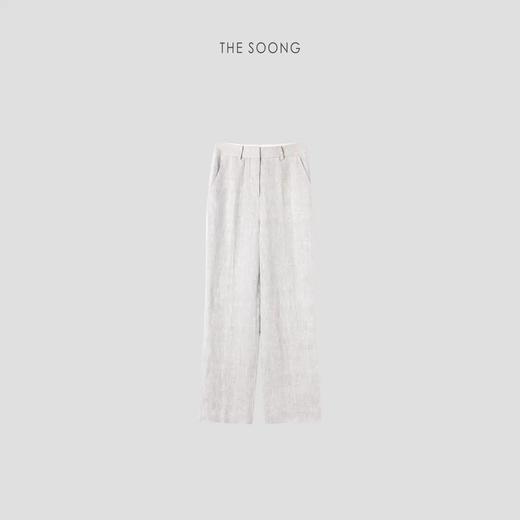 THESOONG |"禅意侘寂"100%进口天然亚麻垂感休闲裤HWKZ3874 商品图0