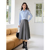 【五折购】熙世界灰色百褶a字半身裙2025秋季新款西装裙子中长款显瘦伞裙 商品缩略图4