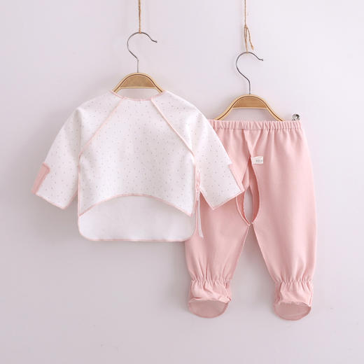 【新生儿包脚和尚服内衣套装】婴儿纯棉宝宝半背衣套装满月服四季婴儿睡衣 商品图2