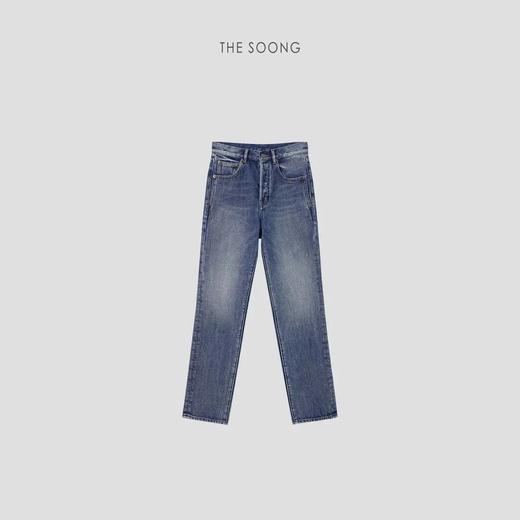 THESOONG | “去繁就简”经典高腰阔腿直筒牛仔裤 HBKZ223060 商品图4