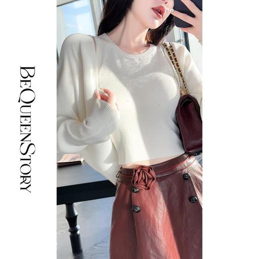 【大货，不退不换】  【碎钻探戈】手工渐变烫钻圆领修身带胸垫打底背心 商品图4