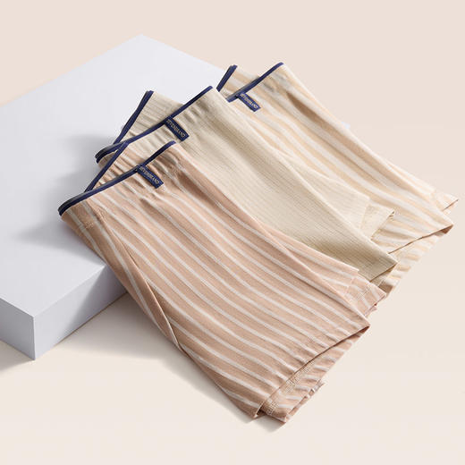 柒牌条纹男士内裤男平角裤男生5A级抗菌平角裤衩男式休闲四角裤头	127F70310 商品图4