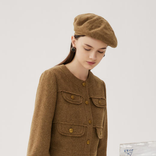 谜底贝雷帽女2024秋季新品复古风百搭时尚出游搭配帽子243MQ1351 商品图3