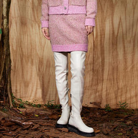 粉色金葱直身半裙冬季针织A字短裙MC87SK762