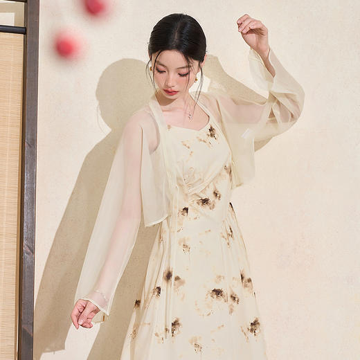 西遇慵懒感国风女士长袖套装夏季新款宽松防晒显瘦透气两件套D1641461 商品图2