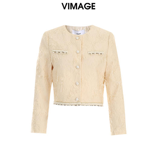 VIMAGE纬漫纪秋季新款气质显瘦通勤小香风短外套V2203802 商品图5