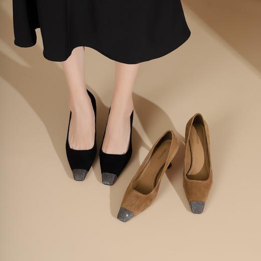 westory秋季新款纯色小尖头细高跟舒适优雅单鞋W24CE74821 商品图4