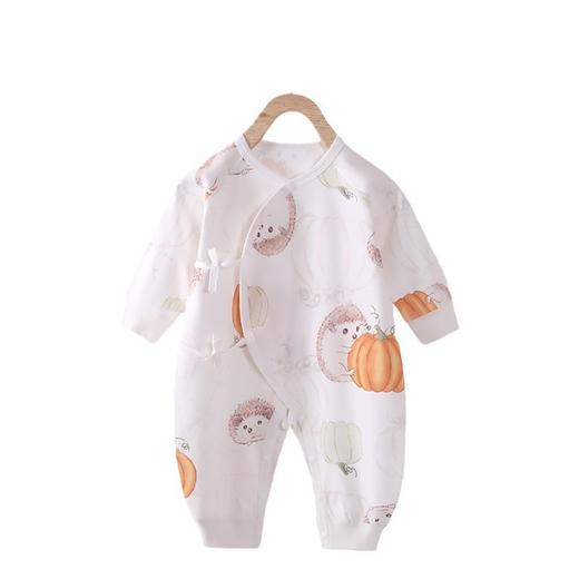 【新生儿纯棉无骨系带哈衣】a类无骨爬爬服宝宝连体衣婴儿衣服新生儿哈衣春秋长袖全棉睡衣 商品图4