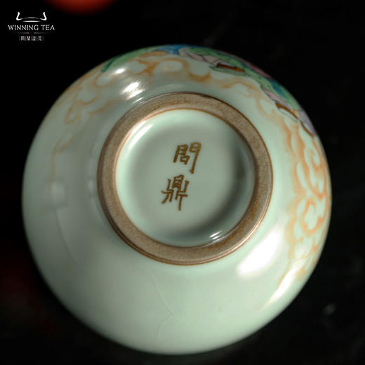 问鼎汝瓷鼎峰系列天青金钟杯（童子戏荷） 商品图4