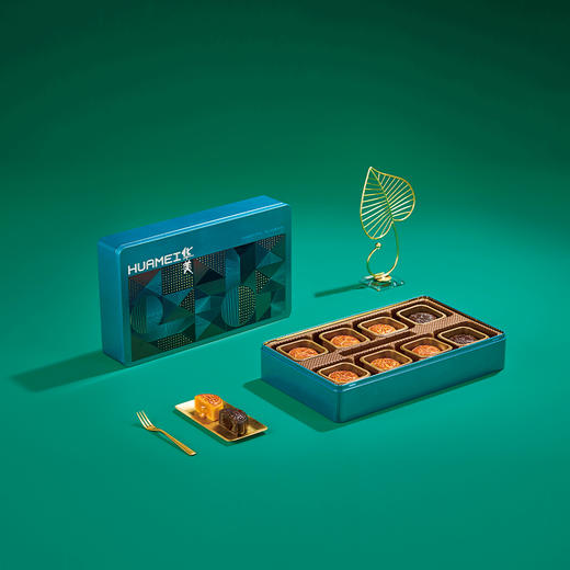 【雅韵中秋】华美480G星月梦幻·流心奶黄月饼【长方形礼罐】 商品图0