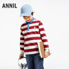 男童撞色翻领条纹T新款安奈儿童装实体店同款AB431562 商品缩略图1