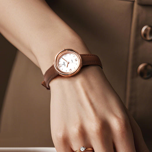 依波表EBOHR 大师系列小曲奇复古风浪漫不撞款进口石英机芯5182 商品图7