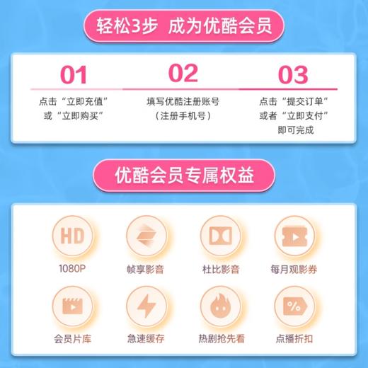 积分免费兑：【官方直充秒到】优酷vip会员年卡12个月youku土豆视频会员年卡youku会员年卡 填手机号直充 商品图2