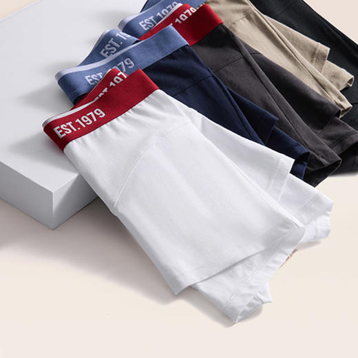 柒牌男士内裤男生2024新款四角短裤5A抗菌透气夏季中青年平角裤衩	127F70330 商品图4