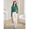【专属特惠】熙世界小香风条纹针织开衫2025秋季新款高级感圆领长袖短款上衣 商品缩略图2
