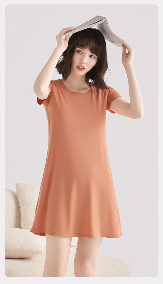 短袖带胸垫睡裙女夏季可外穿凉感椰油小飞袖高级感莫代尔睡衣女士HLY 商品图11