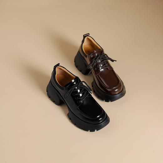 westory新款圆头超轻厚底平底舒适优雅乐福鞋S24CM75071 商品图0