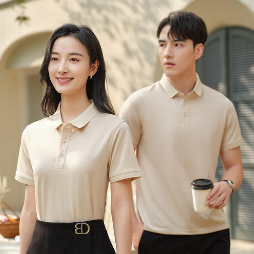 冰氧系列纯色翻领短袖T恤polo衫抗皱不易变形团队企业定制工作服 NMT-2161 商品图8