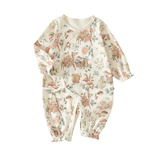 【小鹿棉毛空调蝴蝶衣】婴儿连体衣纯棉春秋款女宝碎花公主四季衣服新生月子服婴幼儿衣服 商品图4