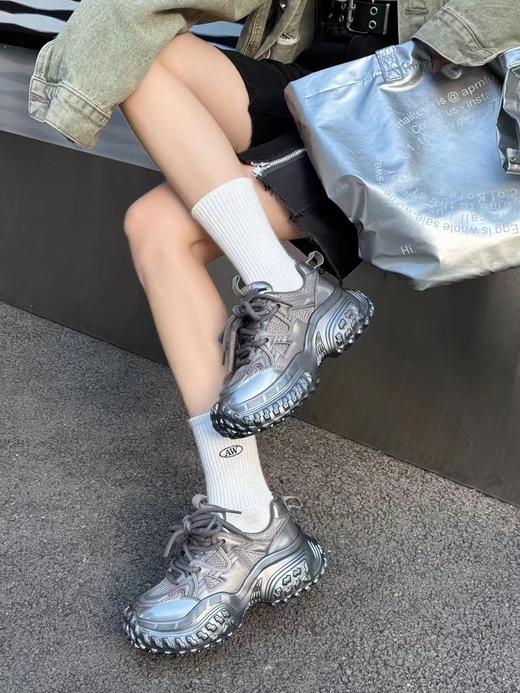 森林公主早秋新款时尚榴莲轮胎底老爹鞋百搭休闲运动鞋超轻厚底松糕 商品图0