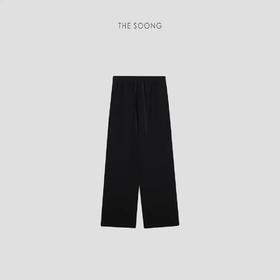 THESOONG |”高定醋酸”舒适触感中腰抽绳直筒休闲裤HBKZ3809