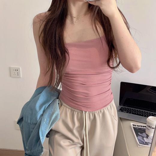 【超值两件装！百搭细肩小吊带】春夏美背吊带小背心女内搭外穿带胸垫一体式内衣百搭纯色打底背心，一体式设计，美背不再难。ry 商品图3