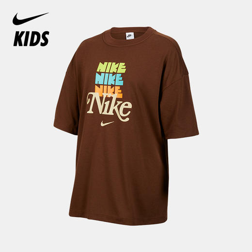 Nike Sportswear Dri-FIT 大童（女孩）Oversize 风T恤 HM4592 商品图0