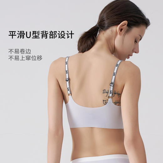 lee字母肩带bra背心轻薄无痕内衣文胸套装 商品图4