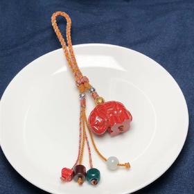 太平有象银铜手编棉线钥匙坠、包挂、挂件 30克左右 饰品美物