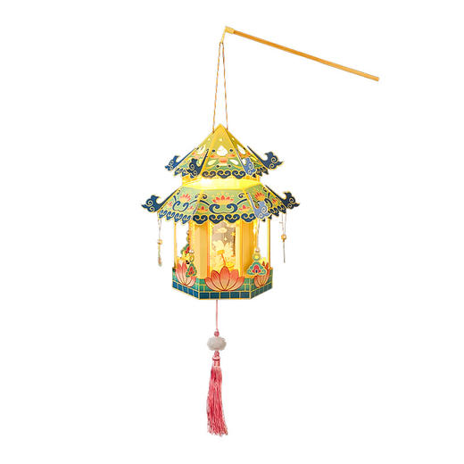 【中秋节灯笼】新款花灯儿童手提发光灯笼 手工diy材料包古风宫灯 易装易拆 轻松上手 商品图4