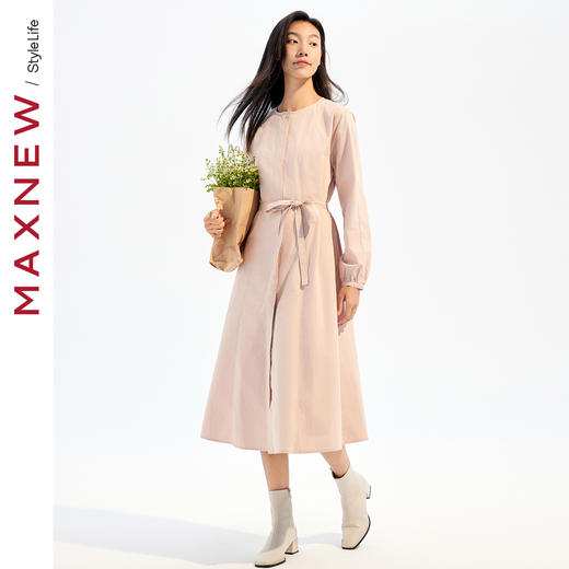 【裙装】长袖收腰衬衫裙1N3225302 商品图3