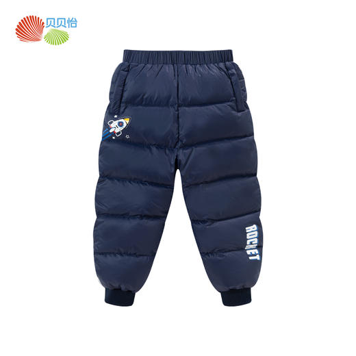 贝贝怡童装男童羽绒裤冬季保暖加厚轻暖棉裤中小童男孩防风防水ZB4DK002 商品图1