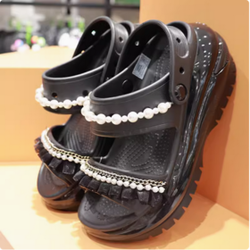 CROCS 经典珍珠光轮凉鞋  210179-001