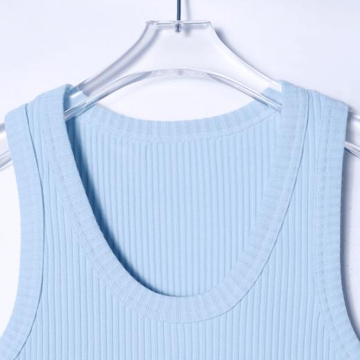 T1456时尚夏季新款针织条纹设计男士背心潮流百搭运动无袖宽松休闲上衣 商品图3