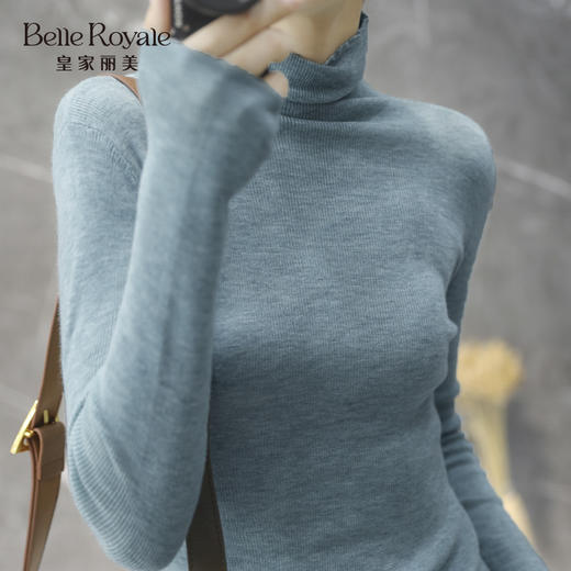 春秋女款高领轻薄针织衫打底上衣可外穿SZ2705 商品图3