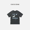 COCO ZONE 100棉圆领短袖T恤设计感印花上衣CC2C1252 商品缩略图0